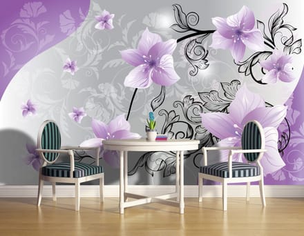 Flowers Floral Pattern Photo Wallcovering
