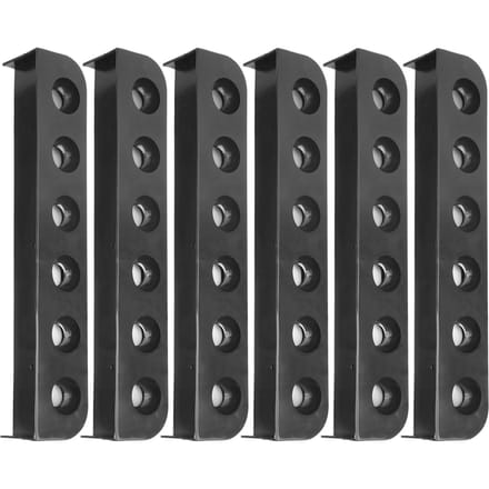 3 Set 6pcs Accessoire Billard Snooker Plastique Mural Support Rangement Queue de Billard 6 Trous black