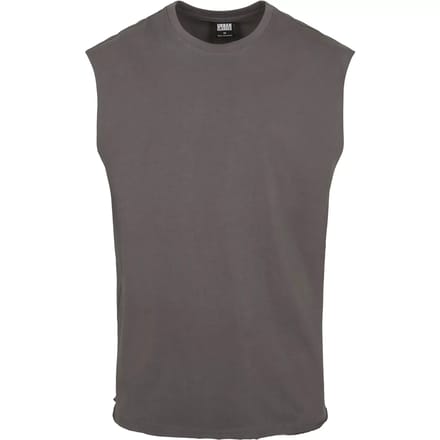 Urban Classics Open Edge Sleeveless Tee Heren Tanktop - houtskool - L
