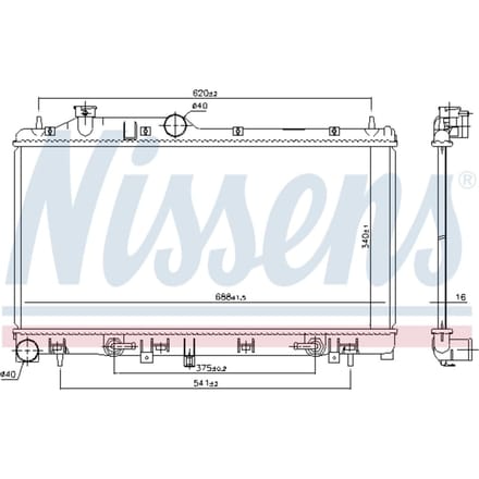 Radiator, motorkoeling NISSENS 67741