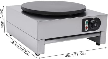 Seth Select Crêpe Maker 3000W – Professionele Pannenkoekenplaat – Anti-aanbak – Inclusief Spatel - Silver
