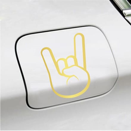 Bumpersticker - Rock N Roll - 12 X 9 - Goud