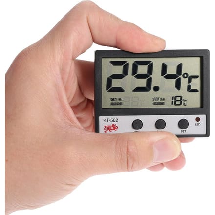 LCD Digitale Aquarium Thermometer Water Temperatuurmeter Hoge/Lage Temperatuur Alarm black