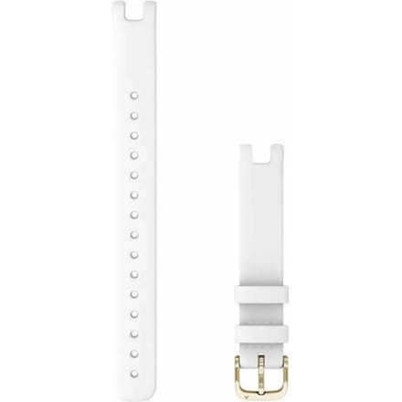 Garmin Lily Horlogebandje Extra Lang - 14mm - Wearablebandje - Italiaans Leer - Wit