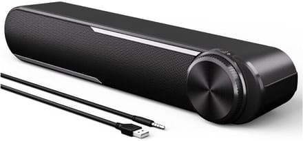 CRLYN® Soundbar PC - Speaker Computer - Plug & Play - Zwart