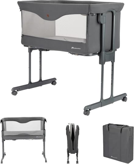 2-in-1 Baby Co-sleeper en Wieglige, Compact Inklapbaar met Reisb