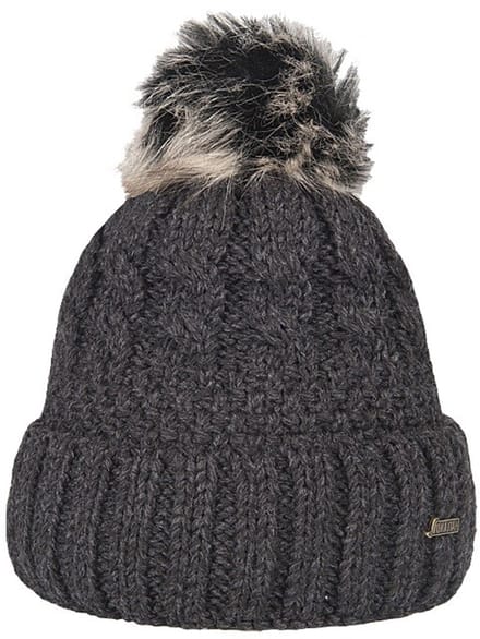 Hatland - Beanie voor dames - Sade No Wind - Antraciet - maat Onesize