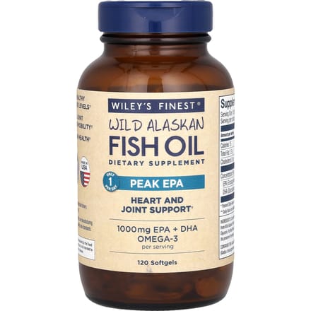 Wiley's Finest, Wilde Alaskaanse Visolie, Hoogste Eicosapentaeenzuur, 120 Softgels