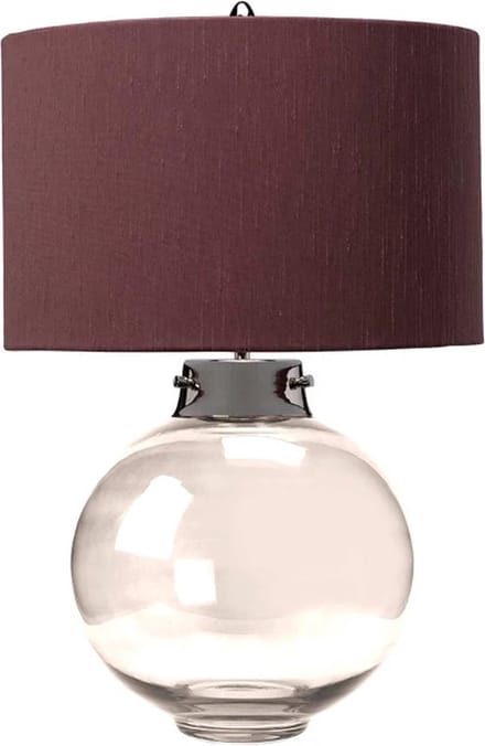 Elstead Lighting LED Tafellamp Kara | 1X E27 Max 60W | Polished Nickel - Smoke Glass