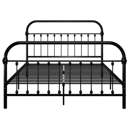 vidaXL - Bedframe - metaal - zwart - 120x200 - cm