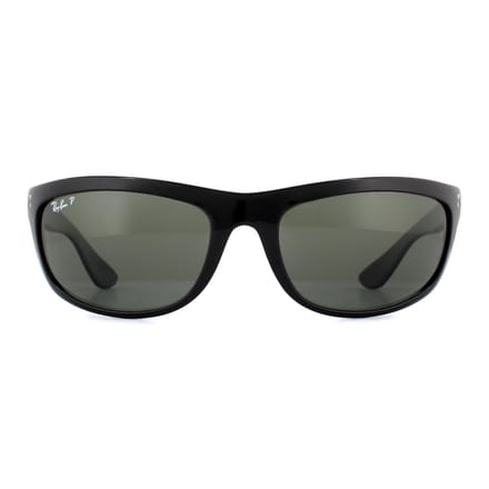 Ray-ban wrap unisex zwart groen gepolariseerde zonnebril