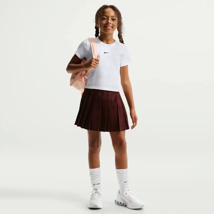 Korte ribbel t-shirt voor meisjes Nike