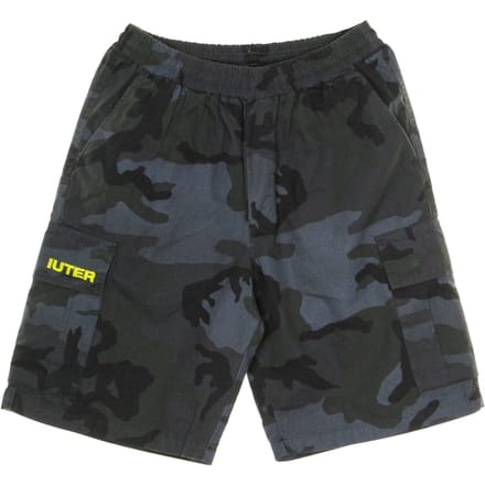 Korte joggingbroek cargo camouflage heren zwart