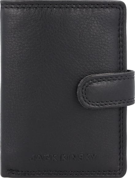Jack Kinsky Brisbane Portemonnee RFID-bescherming Leer 7.5 cm - Jongens - Staand formaat - schwarz