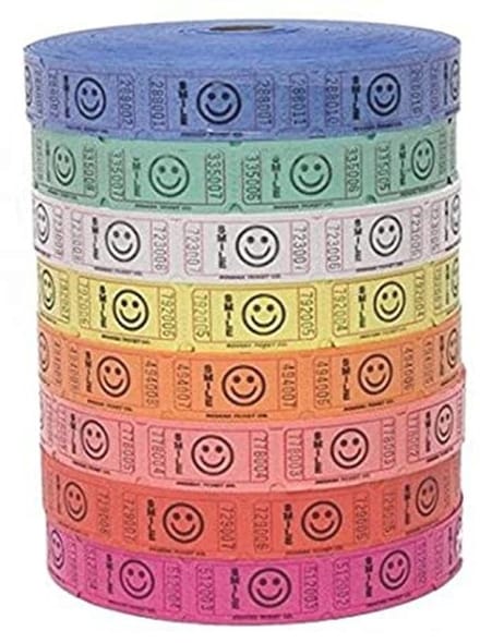 Loterij Tickets - 8000 Tickets in 4 Kleuren