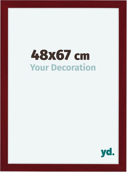 Your Decoration - Fotolijst 48x67 cm - MDF - Wijnrood Geveegd - Como