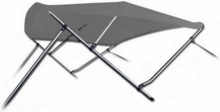 3 Boog Biminitop Zonnetent PREMIUM H91 cm DONKERGRIJS Breedte 215-228 cm