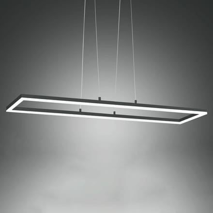 Fabas Luce LED hanglamp Bard, 92x32 cm, antraciet