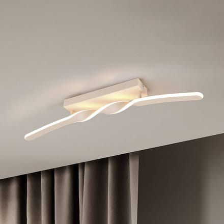 Reality Leuchten LED plafondlamp Ginko, zand, metaal, lengte 79 cm