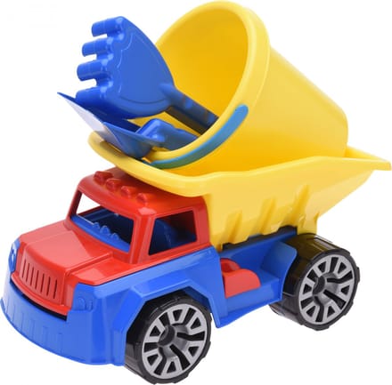 Free And Easy Zandtruck Rood/blauw/geel 4-delig