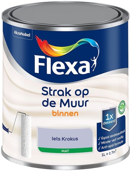 Flexa - Strak Op De Muur Binnen Mat - Iets Krokus - Mengverf - 1 L