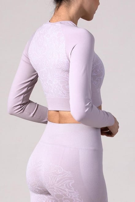 REVIVE seamless - cropped - Long Sleeve - shirt VIANE met bloem design