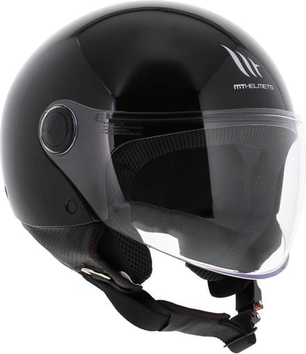 MT Street S helm glans zwart M - Scooterhelm Brommerhelm