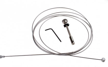 Slurf Binnentrommelremkabel - RVS - Draadeind - 225 cm - Zilver