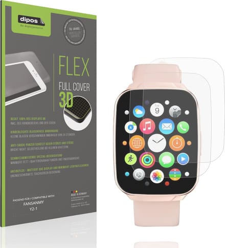 dipos FLEX – 2x Matte Screenprotector geschikt voor FANSANMY Y2-1 | Volledige Schermbescherming | Case-Friendly
