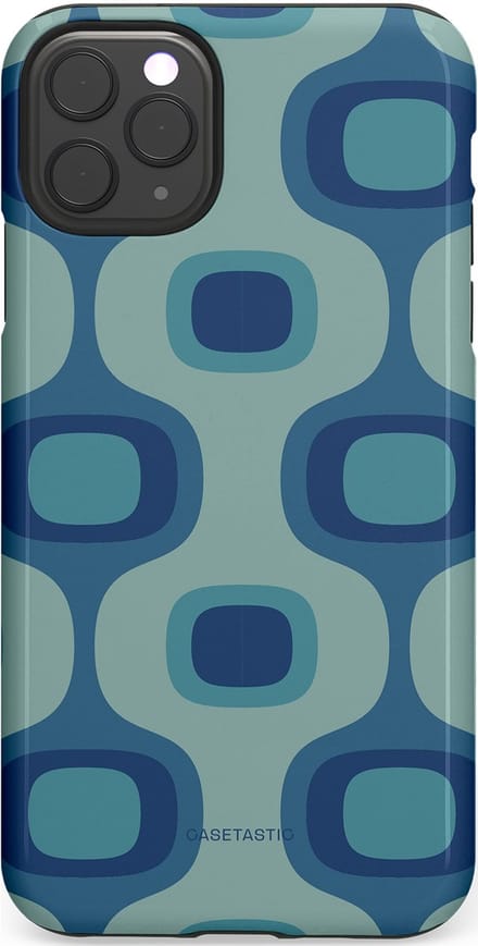 Casetastic hoesje geschikt voor Apple iPhone 11 Pro Max - Dubbellaagse bescherming - Vintage Flow - Fashion Case - Petrol Saliegroen