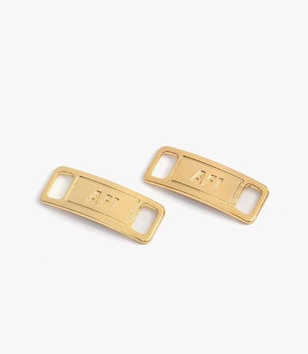 Go Go Gadget - Sneaker tags - Schoenveters - 1 set van 2 stuks - Metaal - Goud