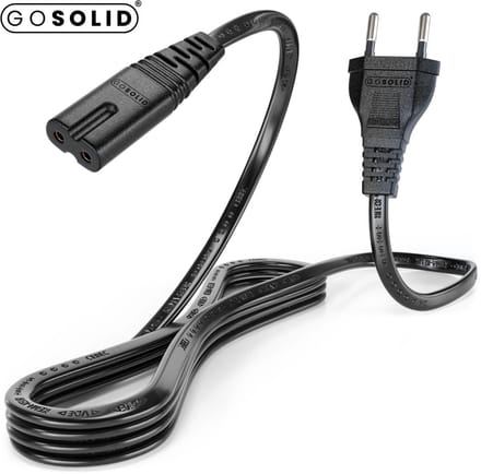 GO SOLID! Netsnoer geschikt voor Technics SH-DJ1200 DJ Mixer