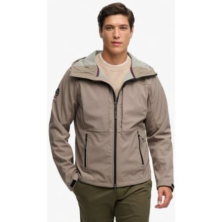 Superdry Softshell Trekker Jas met Capuchon Khaki Grootte: S