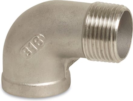 Profec Nr. 92 Knie 90° RVS 316 1/2" binnendraad x buitendraad