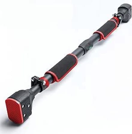 Thuys – Optrekstang Deur – Pull Up Bar Deur – Fitness Krachttraining – 72 x 7 x 5cm – Rood
