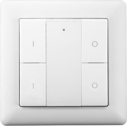 Draadloze Zigbee schakelaar van EcoDim - Werkt met de bekende verlichting apps - 2 groepen - Wit