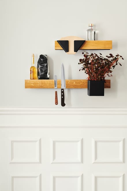 Gejst Flex Rail Wandplank - eiken/zwart - 60 cm