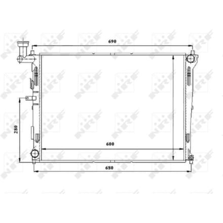 Radiator, motorkoeling NRF 53845