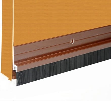 Deurborstel - Tochtstopper - Huis Isoleren - Aluminium Frame - 100 cm - Bruin