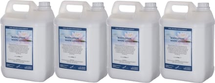 Bodylotion White Lotus 5 liter - set van 4 stuks - navulling - Voordeelverpakking