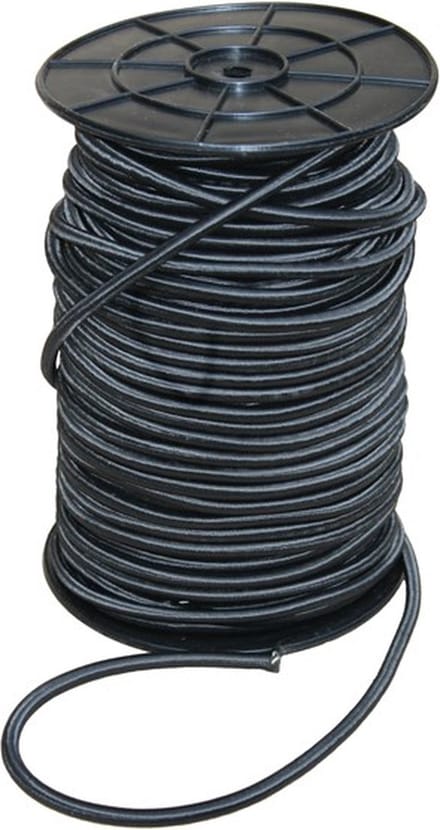 Loadlok elastisch rubberkoord - 12 meter - zwart (Per rol)