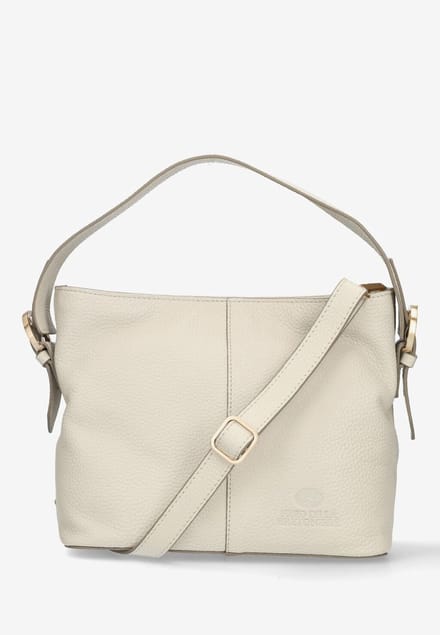 Fred De La Bretoniere - Lindi Bucket Bag Grain Leather Beige - Maat