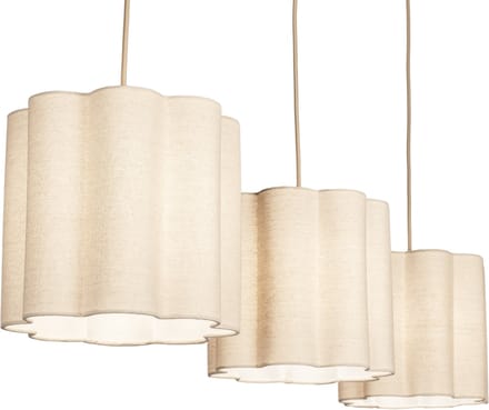 Lumidora Hanglamp 75180 - FLORAL - 3 Lichts - E27 - Beige - Zand - Metaal