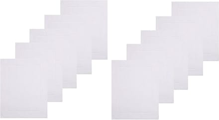 Badmatten Katoen - Voetenhanddoeken - Badkamer - Absorberend - B50 x L70 cm - Wit