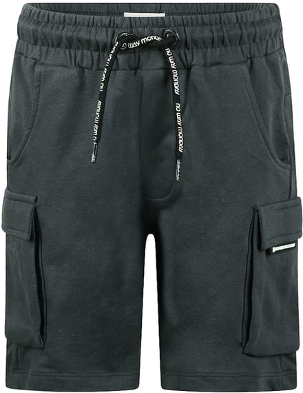 No Way Monday Jongens Short Antraciet maat 146