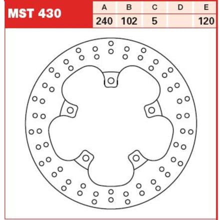 Remschijf TRW MST430, 1 Stuk