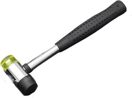 Rubberen hamer - Kophamer nylon - Kluswerk - Antislip handgreep - 25 mm - Zwart