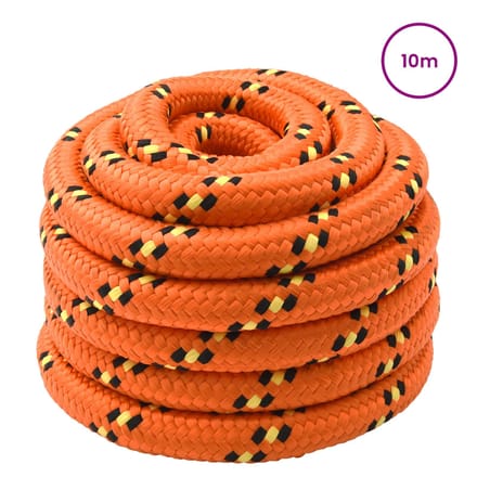 vidaXL - Boottouw - 40 - mm - 10 - m - Oranje - polypropylène