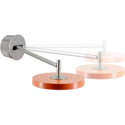 UMAGE LED wandlamp Asteria Long, oranje, staal, vaste aansluiting