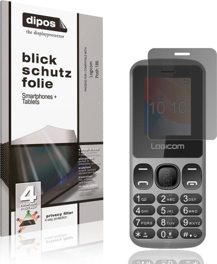dipos – Matte Privacy Screenprotector geschikt voor Logicom Posh 186 | Anti-Spy Beschermfolie